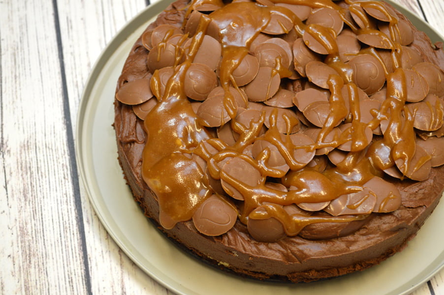 Salted Caramel Chocolate Mousse Cake