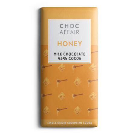 Choc Affair Honey milk chocolate bar, 90g, crafted in York with natural honey flavour and sustainably sourced cocoa, palm oil free