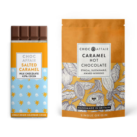 Salted Caramel Hot Chocolate and Chocolate Bar Gift Set