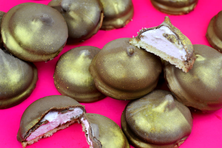 Raspberry & Rose Marshmallow Cookies Recipe