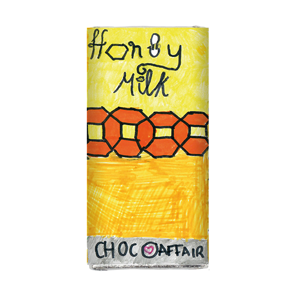 <h3>Saffron – 16</h3> <p>Saffron’s amazing design work’s well all around the pack, as her honey ‘belt’ transfers all the way around to the back too, making this design appealing from any angle. A beautiful combination of geometry and colour makes this design ‘pop’.</p>