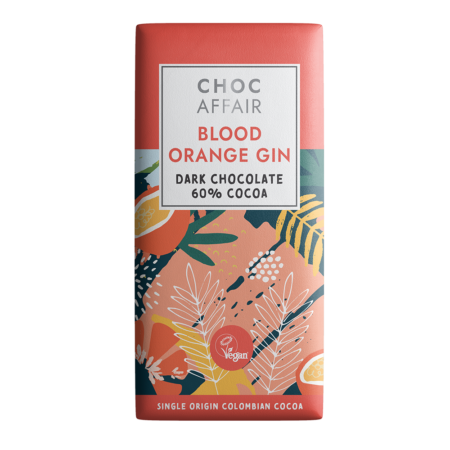 Blood Orange Gin Dark Chocolate Bar