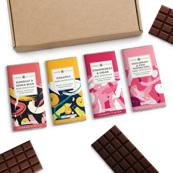 Spring flavour bars on white background