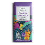 Oat m!lk chocolate bar on white background - Choc Affair