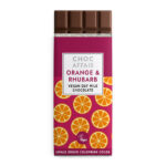 Orange & Rhubarb flavoured oat m!lk chocolate bar