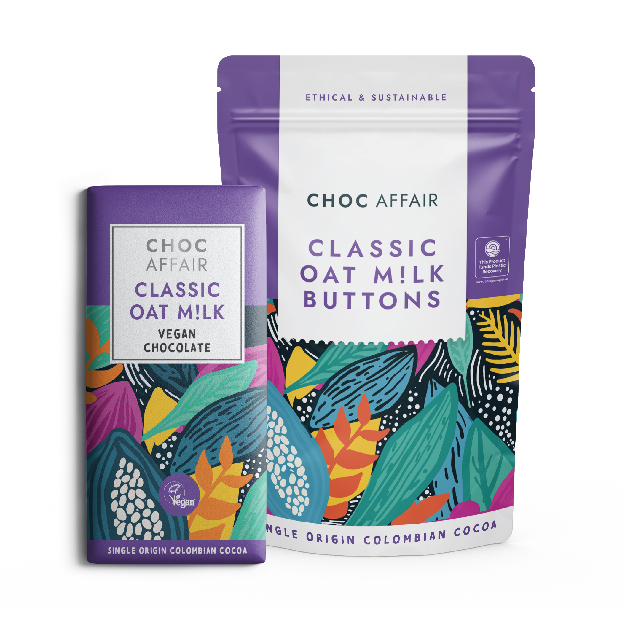 Classic-oat-buttons-90g Oat Milk chocolate bar and buttons gift set